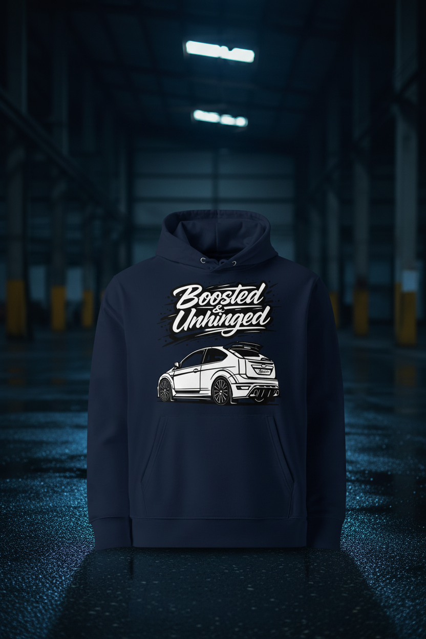 Boosted & Unhinged French Navy Hoodie