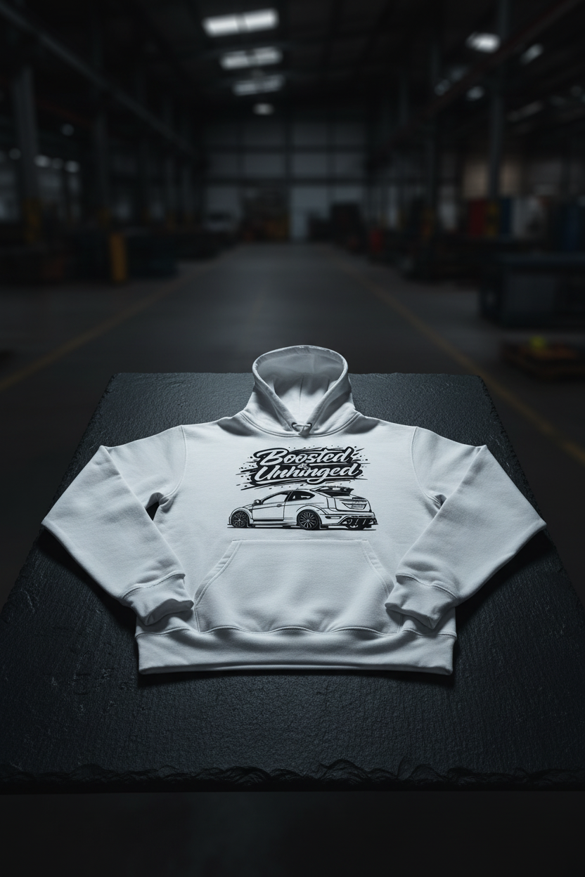 Boosted & Unhinged White Hoodie