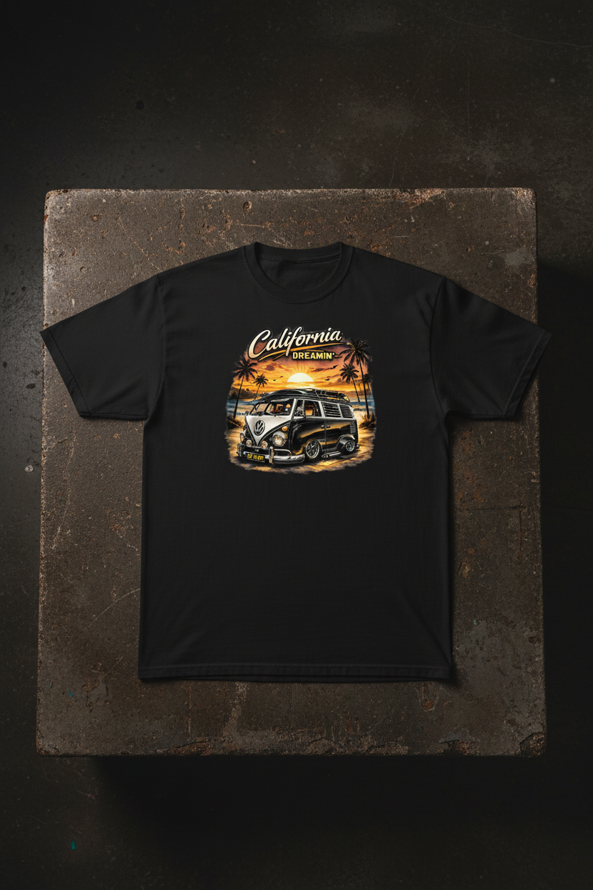 California Dreamin Black Flat Lay