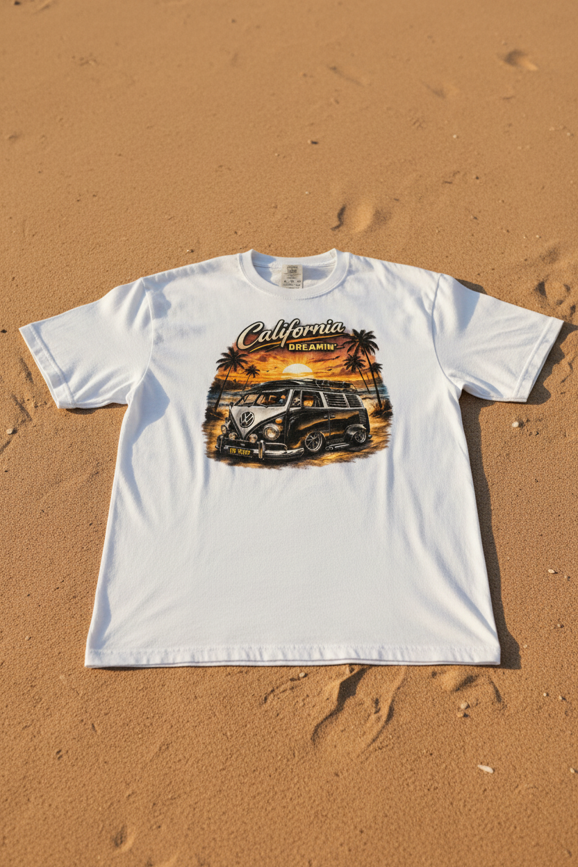 California Dreamin White Flat Lay