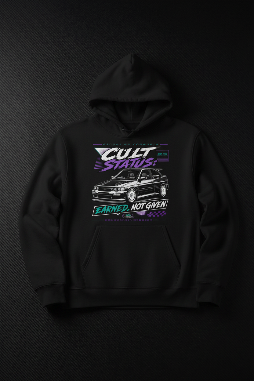 Escort Cosworth Hoodie Black Flat