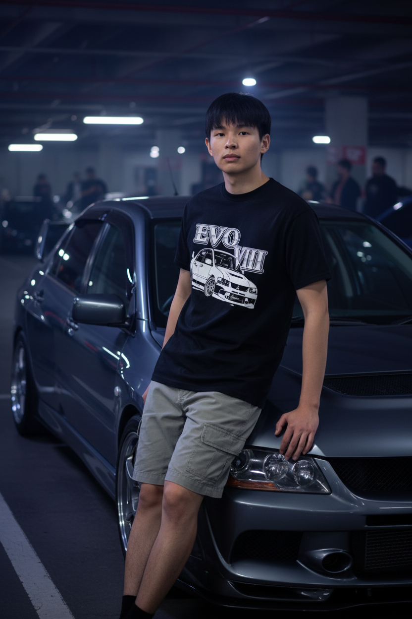 EVO VIII Male Lifestyle - Underground Car Park