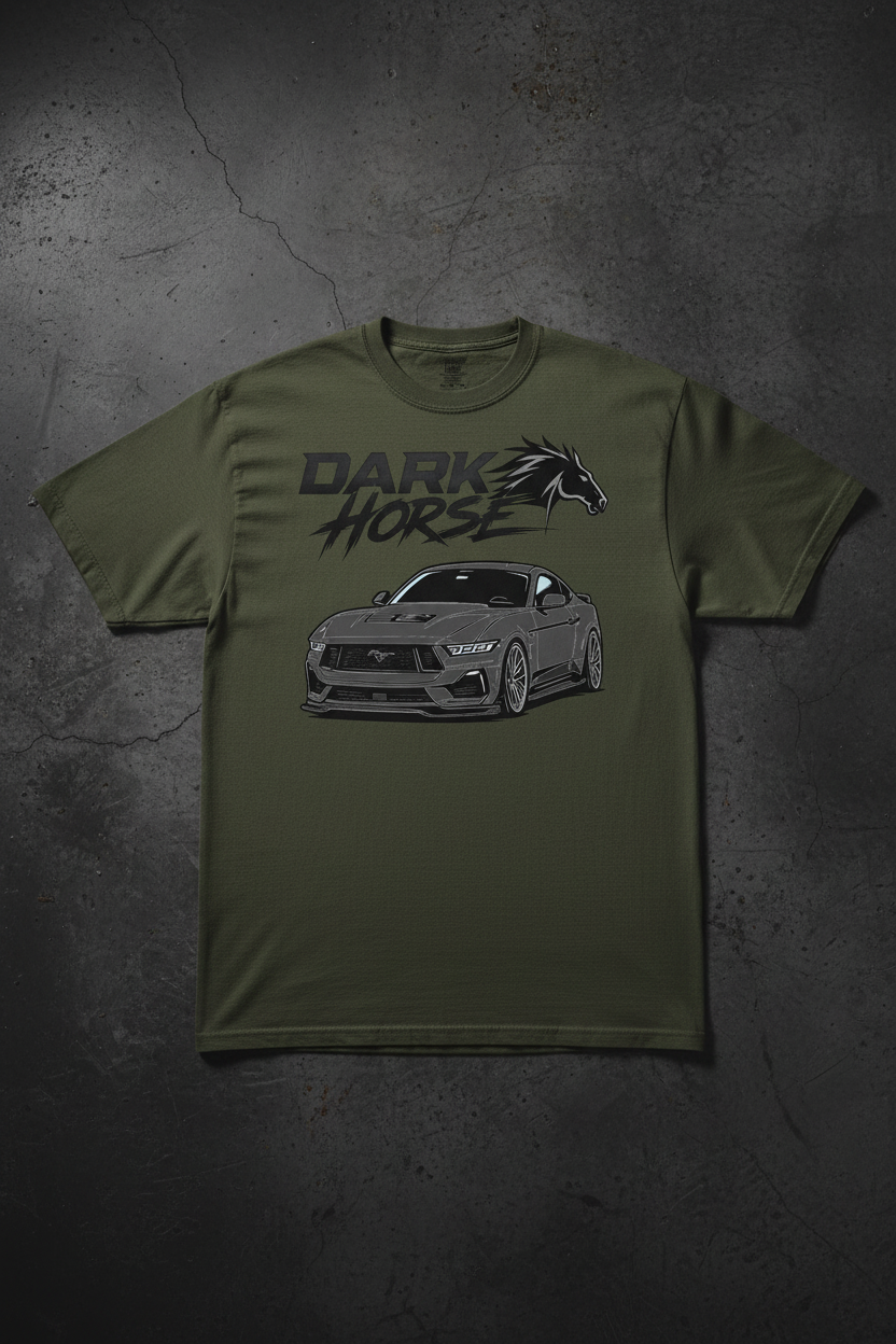 Mustang Dark Horse Hemp Khaki Flat Lay