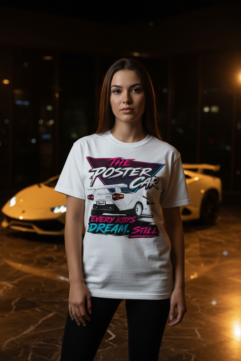 Poster Car White Female