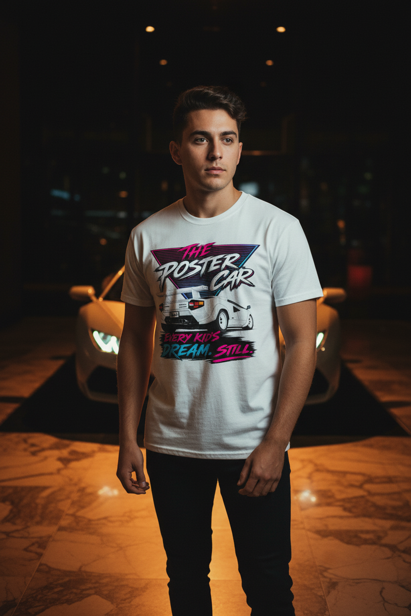 Poster Car White Male