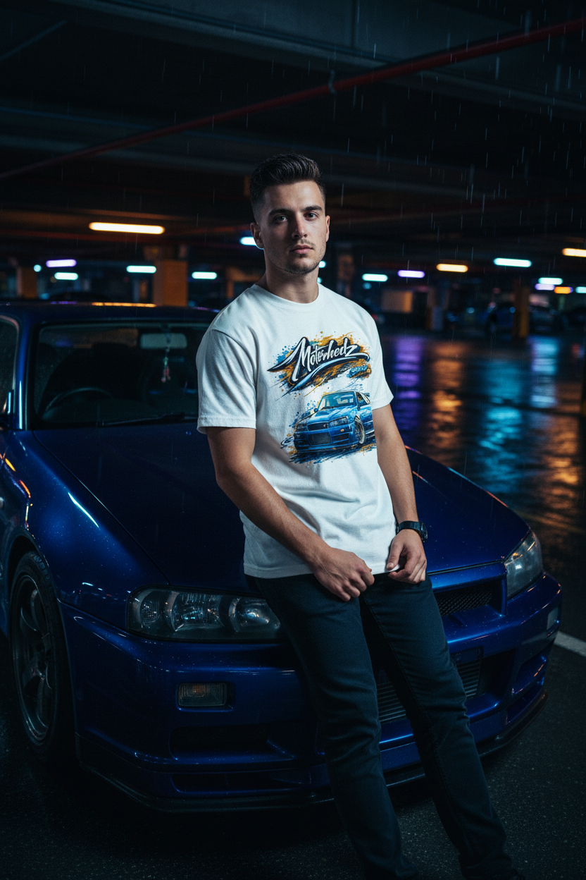 R34 Graffiti White Male Lifestyle