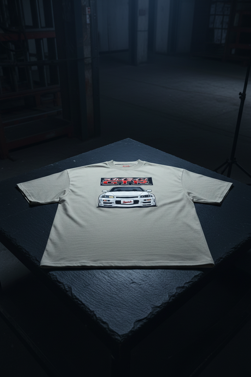 R34 GTR Tee Stone Cool - Dark Slate