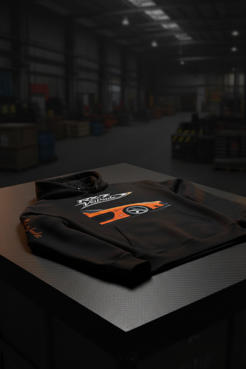 RX-7 Black Hoodie - Carbon Fibre