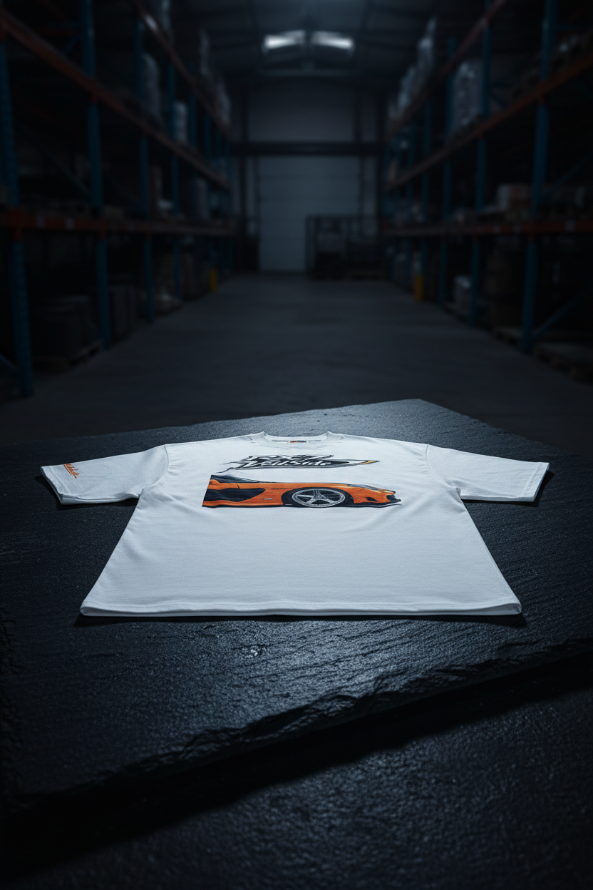 RX-7 VeilSide Tee White - Slate Flat Lay