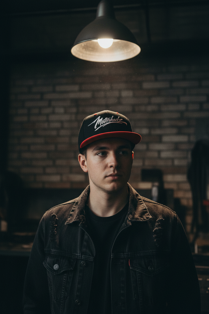 Snapback Black Red Male