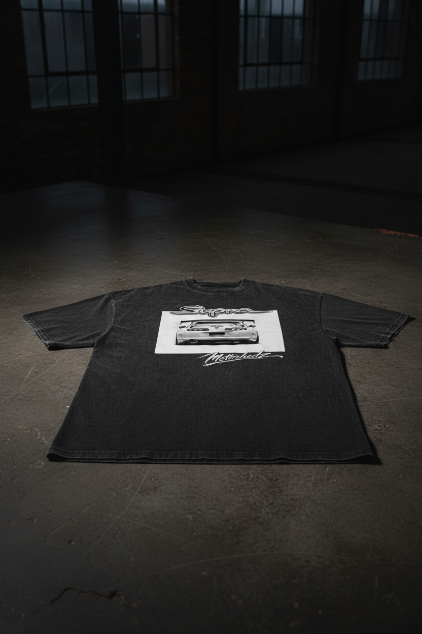 Supra Rear Tee Faded Black