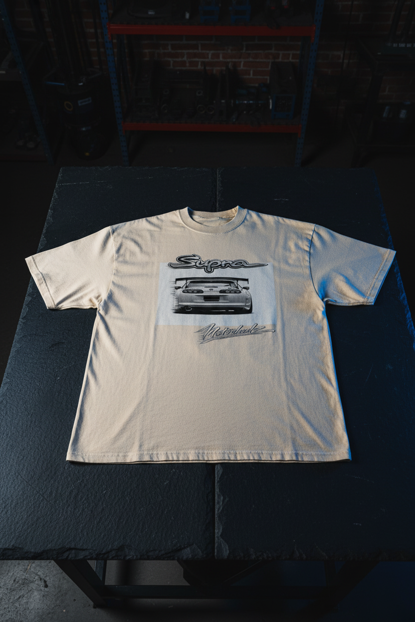 Supra Rear Tee Faded Bone
