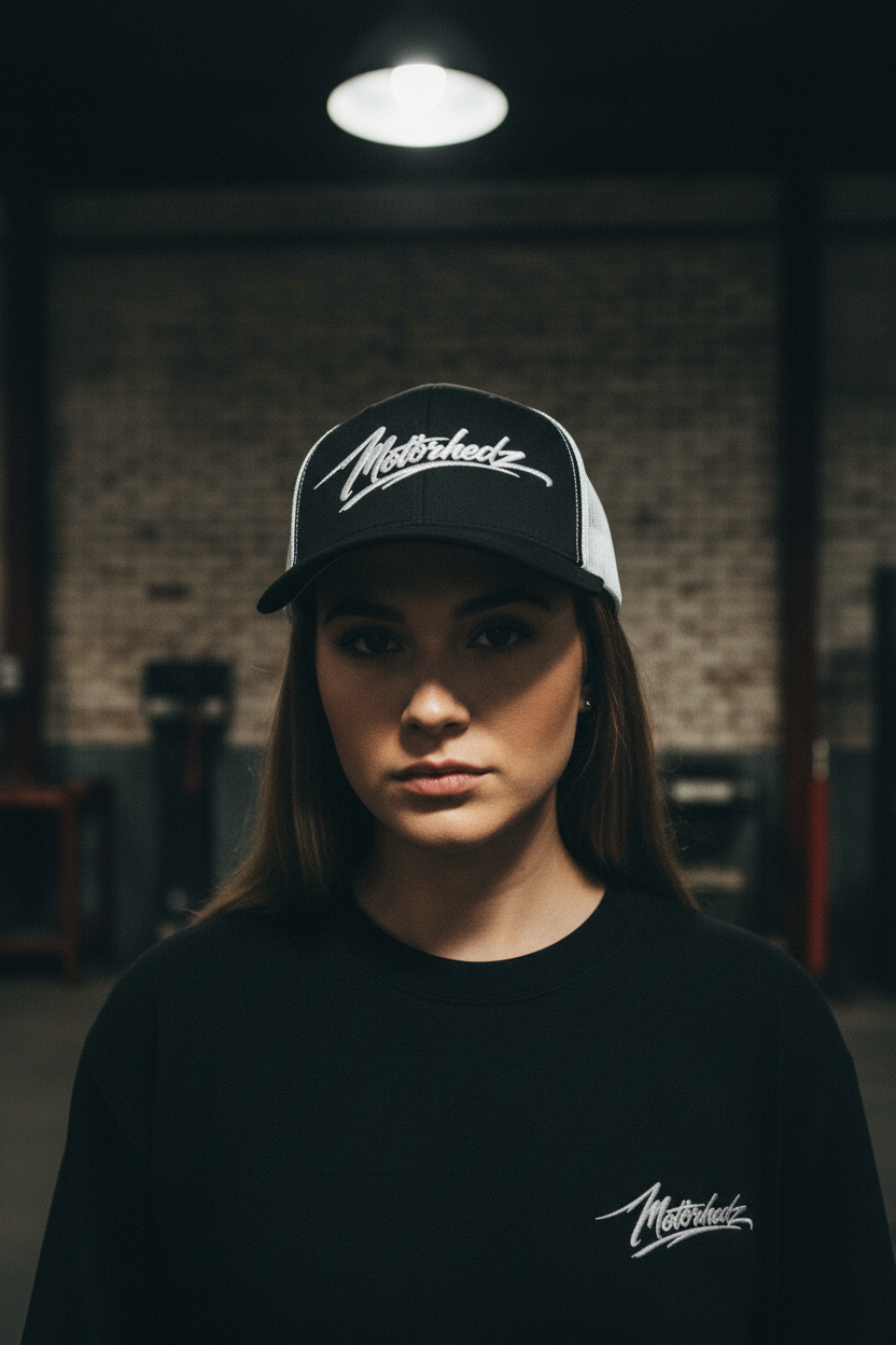 Trucker Black White Female
