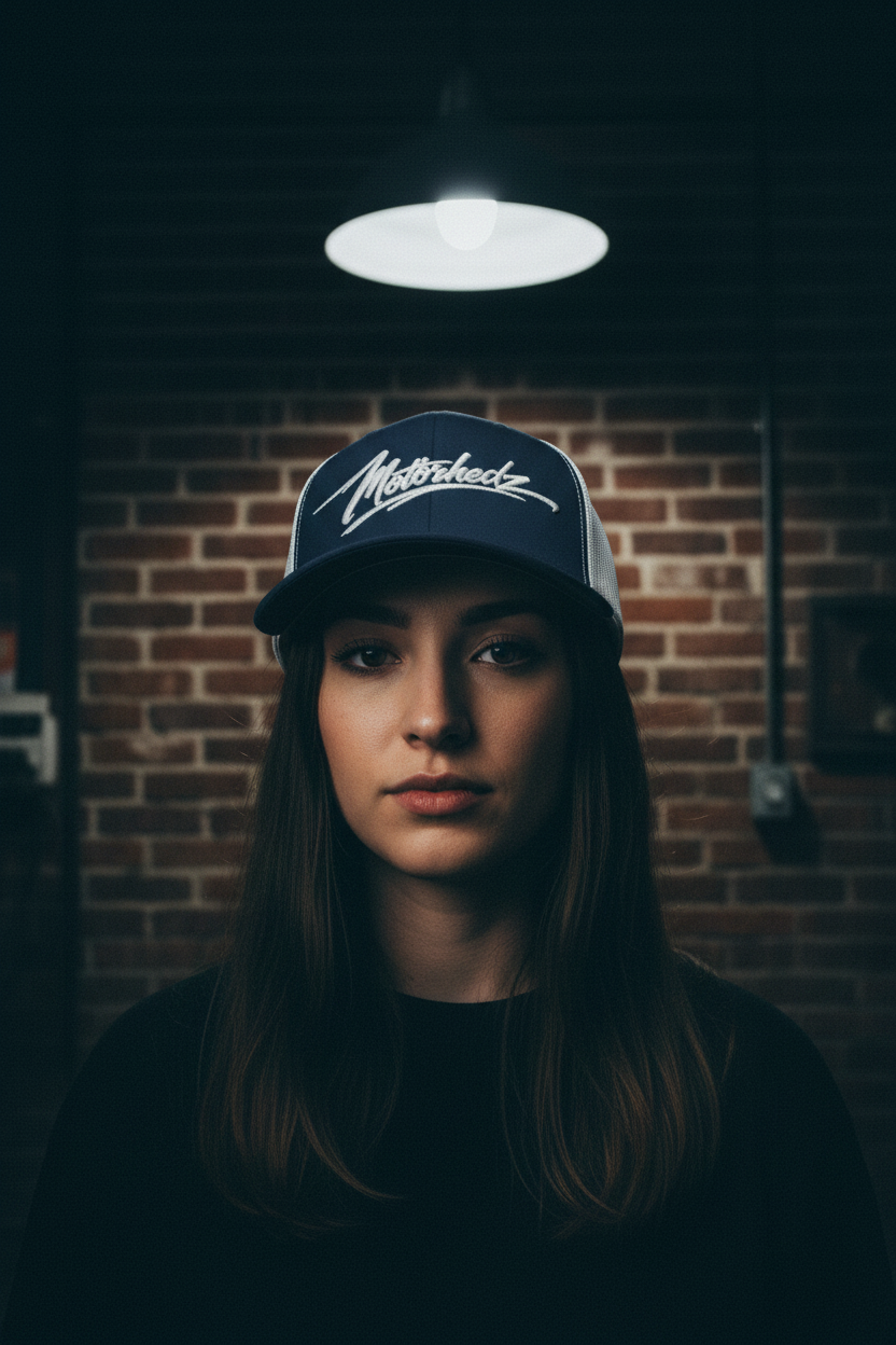 Trucker Navy White Female